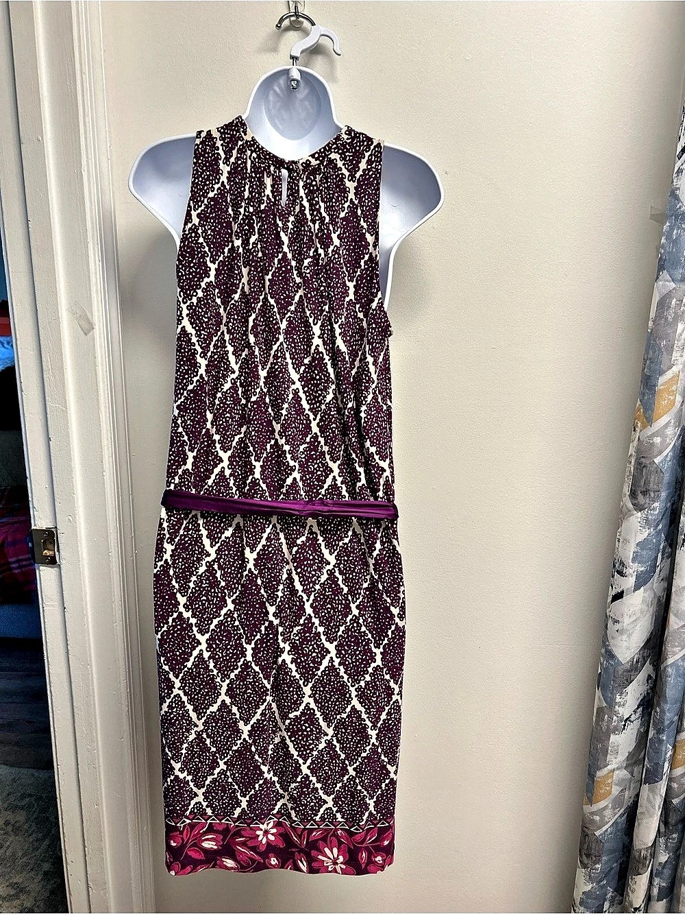 Morgan McFeeters Geometric Mini Dress in Purple & Pink Size 4 Like New